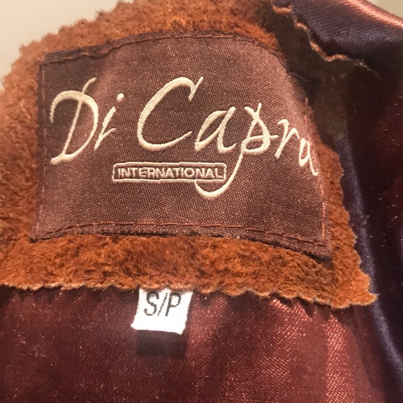 “DI CAPRA” Vintage Distressed Brown Suede Bomber Jacket . - Picture 12 of 16
